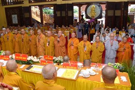 Thượng tọa Thích Đức Đức và Ban Trị sự GHPGVN nhiệm kỳ 2021-2026 ra mắt, phát nguyện nhận nhiệm vụ