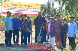 Căn nhà “Khăn hoàng đỏ” dành cho học sinh nghèo được Phật tử Diệu Tịnh tài trợ sẽ hoàn thiện trong thời gian tới