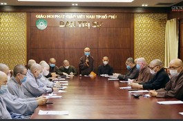 Ban Thư ký Ban Trị sự GHPGVN TP.HCM họp cùng Ban Văn hóa, các ban chuyên môn và Thường trực Ban Trị sự 24 quận huyện