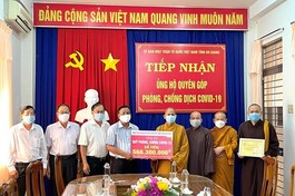 Ban Trị sự Phật giáo tỉnh An Giang ủng hộ quỹ phòng chống Covid-19