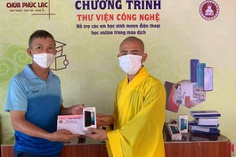Chùa Phúc Lạc tổ chức chương trình “Thư viện công nghệ” giúp học sinh nghèo