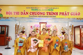 Chư tôn đức vào vòng chung kết Hội thi "Người dẫn chương trình Phật giáo" tại trường hạ chùa Hưng Phước