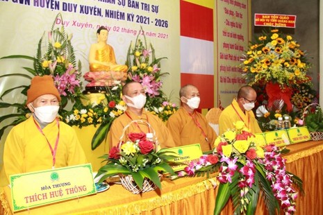 Thượng tọa Thích Như Giải tiếp tục làm Trưởng ban Trị sự Phật giáo huyện Duy Xuyên (2021-2026)