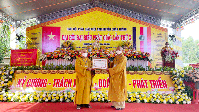 Tiền Giang: Thượng tọa Thích Trung Chánh làm Trưởng ban Trị sự Phật giáo huyện Châu Thành ảnh 3