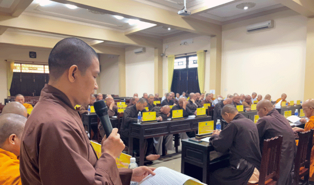Buổi họp lần đầu tiên của Ban Trị sự tỉnh nhằm tổng kết công tác tổ chức đại hội và triển khai Nghị quyết Đại hội Phật giáo tỉnh lần X
