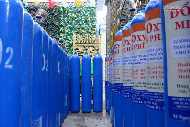 Lãnh đạo Giáo hội thăm các cơ sở hỗ trợ tuyến đầu chống dịch của Phật giáo tại TP.HCM ảnh 32