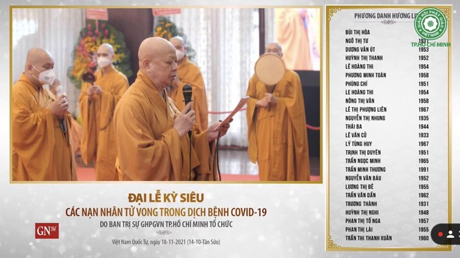 Trang nghiêm Đại lễ kỳ siêu nạn nhân tử vong trong dịch bệnh Covid-19, tại Việt Nam Quốc Tự ảnh 7