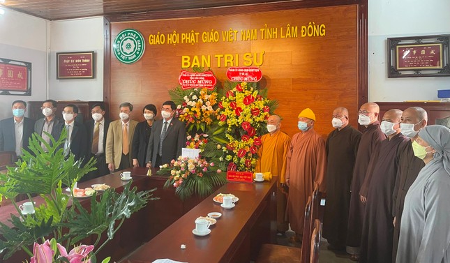 Lâm Đồng: Lãnh đạo tỉnh chúc mừng nhân Kỷ niệm 40 năm thành lập GHPGVN ảnh 1