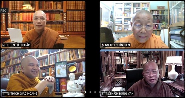 Học viện Phật giáo VN tại TP.HCM tiếp tục tổ chức bảo vệ luận văn thạc sĩ Phật học trực tuyến ảnh 7