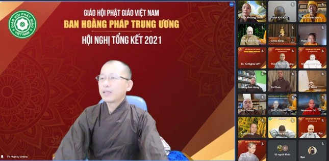 Ban Hoằng pháp Trung ương tổng kết Phật sự năm 2021 trực tuyến ảnh 1