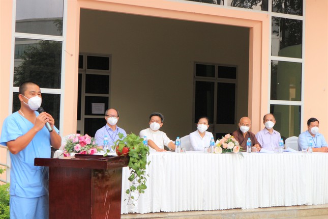 Lễ đón tình nguyện viên Phật giáo đợt 2 hoàn thành nhiệm vụ tại các bệnh viện điều trị Covid-19 ảnh 3