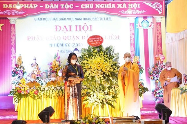 Hà Nội: Đại hội Phật giáo quận Bắc Từ Liêm nhiệm kỳ 2021-2026 thành công viên mãn ảnh 2