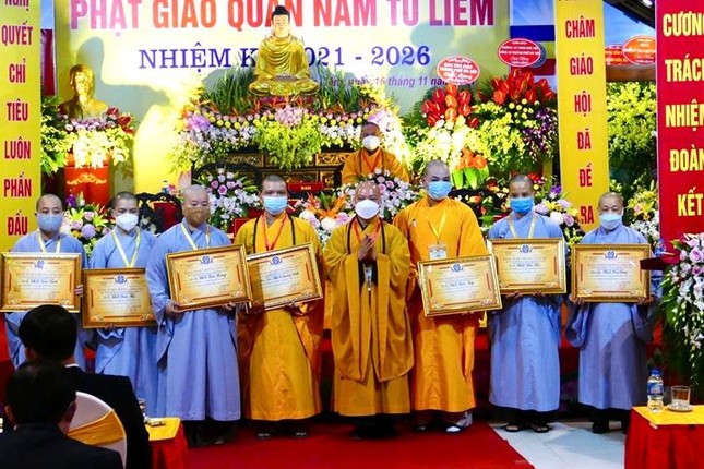 Hà Nội: Đại đức Thích Quảng Tĩnh làm Trưởng ban Trị sự GHPGVN quận Nam Từ Liêm (2021-2026) ảnh 3
