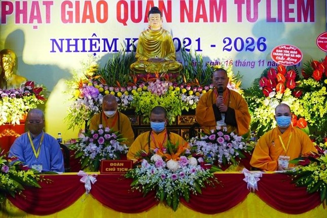 Hà Nội: Đại đức Thích Quảng Tĩnh làm Trưởng ban Trị sự GHPGVN quận Nam Từ Liêm (2021-2026) ảnh 5