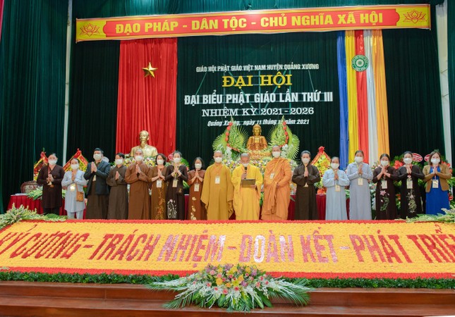 Thanh Hóa: Đại đức Thích Nguyên Hội làm Trưởng ban Trị sự Phật giáo huyện Quảng Xương (2021-2026) ảnh 3