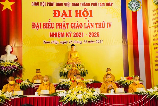 Ninh Bình: Tổ chức Đại hội Phật giáo TP.Tam Điệp (2021-2026) - đơn vị chỉ có 9 vị Tăng ảnh 1