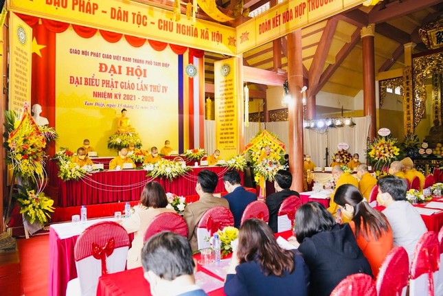 Ninh Bình: Tổ chức Đại hội Phật giáo TP.Tam Điệp (2021-2026) - đơn vị chỉ có 9 vị Tăng ảnh 3