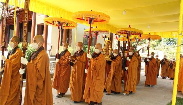 [Ảnh] Lễ thỉnh Giác linh Thiền sư tham yết Phật Tổ và sái tịnh Đài trà-tỳ ảnh 9