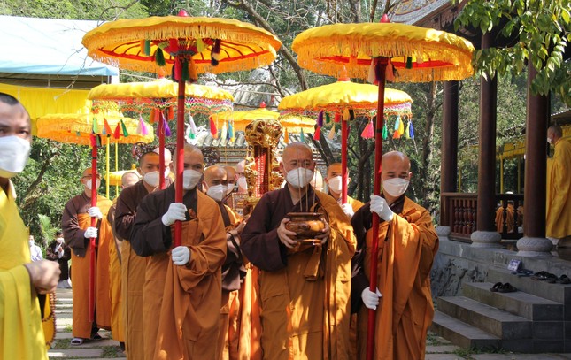 [Ảnh] Lễ thỉnh Giác linh Thiền sư tham yết Phật Tổ và sái tịnh Đài trà-tỳ ảnh 29