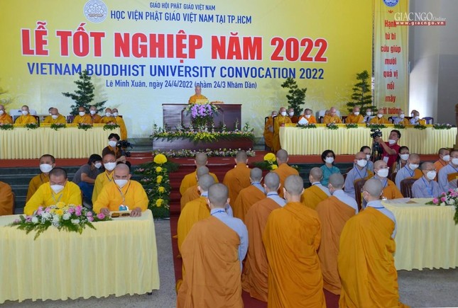 Trang trọng lễ tốt nghiệp năm 2022 các hệ đào tạo thuộc Học viện Phật giáo VN tại TP.HCM ảnh 24