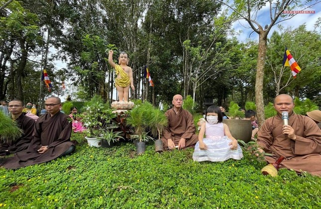 Hơn 100 em thiếu nhi trồng cây xanh mừng Phật đản ảnh 4