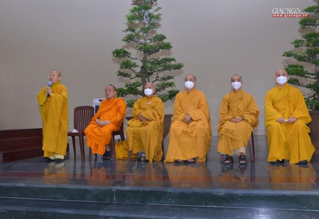 Đức Quyền Pháp chủ khai pháp mở đầu tuần cấm túc an cư của lãnh đạo Học viện Phật giáo VN tại TP.HCM ảnh 19