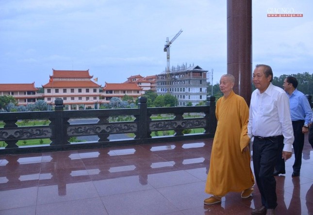Nguyên Phó Thủ tướng Thường trực Trương Hòa Bình thăm Đức Quyền Pháp chủ GHPGVN ảnh 17