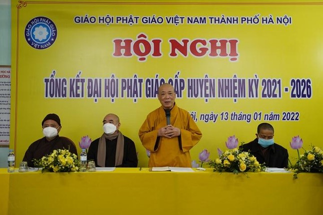 Hà Nội: Hội nghị tổng kết công tác Đại hội Phật giáo cấp huyện nhiệm kỳ 2021-2026 ảnh 2