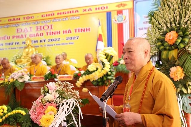 Hà Tĩnh: Hòa thượng Thích Bảo Nghiêm được tái suy cử Trưởng ban Trị sự nhiệm kỳ 2022-2027 ảnh 12