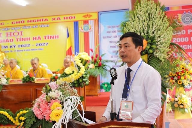Hà Tĩnh: Hòa thượng Thích Bảo Nghiêm được tái suy cử Trưởng ban Trị sự nhiệm kỳ 2022-2027 ảnh 7