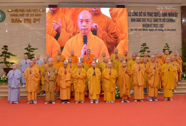 Công bố quyết định, ra mắt thành phần nhân sự Ban Giáo dục Phật giáo TP.HCM nhiệm kỳ 2022-2027 ảnh 27