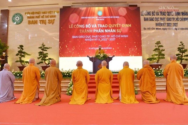 Công bố quyết định, ra mắt thành phần nhân sự Ban Giáo dục Phật giáo TP.HCM nhiệm kỳ 2022-2027 ảnh 30