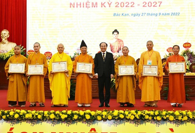 Bắc Kạn: Hòa thượng Thích Thanh Quyết tiếp tục làm Trưởng ban Trị sự Phật giáo tỉnh (2022-2027) ảnh 6