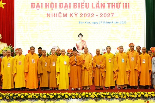 Bắc Kạn: Hòa thượng Thích Thanh Quyết tiếp tục làm Trưởng ban Trị sự Phật giáo tỉnh (2022-2027) ảnh 8