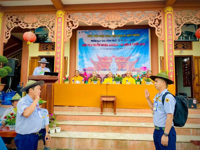 Bình Định: Phân ban Gia đình Phật tử TP.Quy Nhơn tổ chức trại huấn luyện cho gần 200 trại sinh ảnh 2