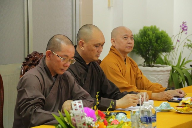 Ban Giáo dục Phật giáo TP.HCM thăm, làm việc tại Trường Trung cấp Phật học TP.HCM ảnh 1