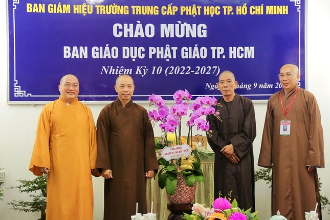 Ban Giáo dục Phật giáo TP.HCM thăm, làm việc tại Trường Trung cấp Phật học ảnh 8