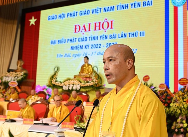 Yên Bái: Thượng tọa Thích Minh Huy được suy cử tân Trưởng ban Trị sự GHPGVN tỉnh nhiệm kỳ 2022-2027 ảnh 5