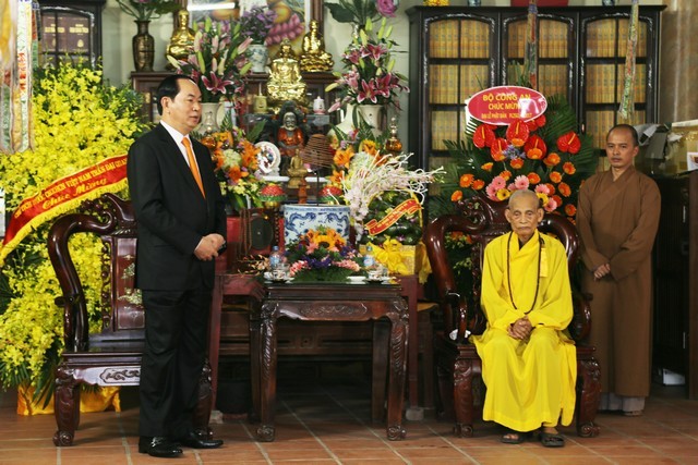 Chủ tịch nước chúc mừng Phật đản Đức Pháp chủ ảnh 2