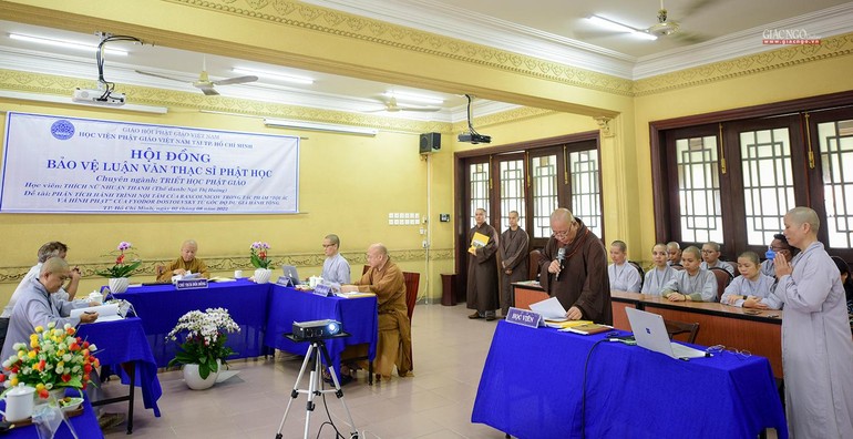 Học viện Phật giáo VN tại TP.HCM tổ chức bảo vệ luận văn thạc sĩ đợt 1 - 2022 