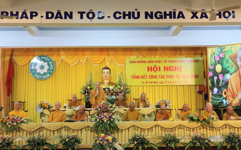 Hòa thượng Thích Thanh Hùng, Trưởng ban Hướng dẫn Phật tử Trung ương phát biểu