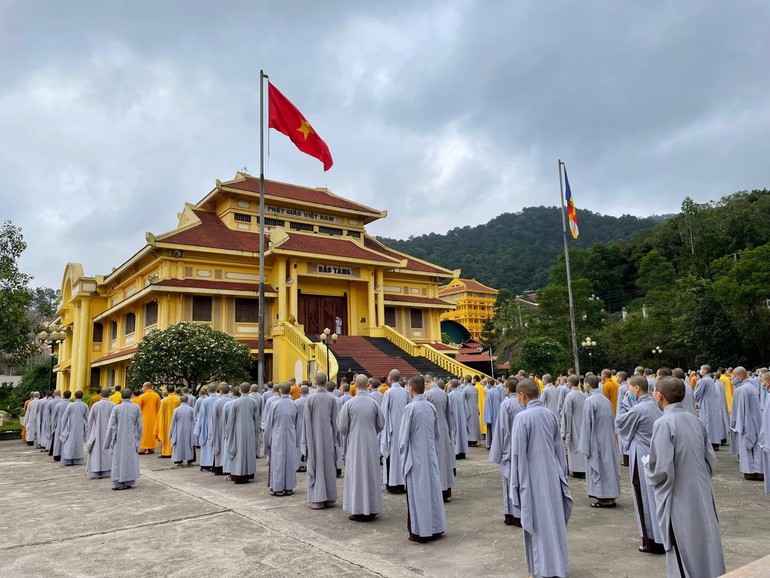 Điểm bầu cử Học viện Phật giáo VN tại Hà Nội - Ảnh: PSHV