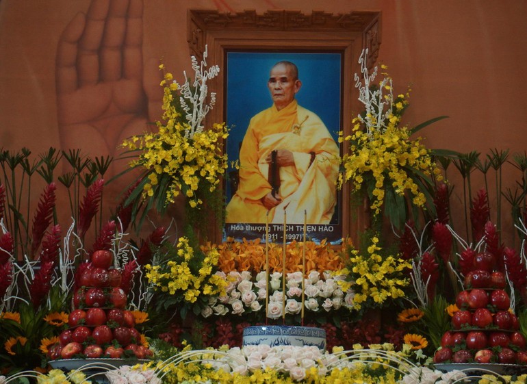 Đại lão Hòa thượng Thích Thiện Hào vị lãnh đạo nối kết tinh thần đoàn kết của Tăng Ni, Phật tử, hết lòng hết sức đóng góp xây dựng đất nước và phát triển của GHPGVN