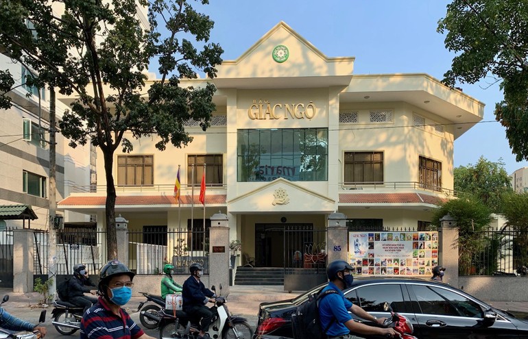 Trụ sở tòa soạn báo Giác Ngộ tại số 85 đường Nguyễn Đình Chiểu, phường Võ Thị Sáu, quận 3, TP.HCM