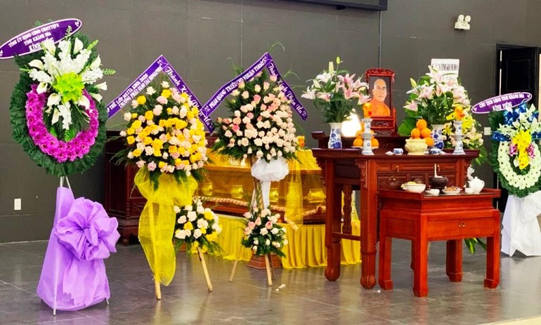 Kim quan Hòa thượng Thích Ngộ Tịnh phương tiện an trí tại Nhà tang lễ Bệnh viện Quân y 87