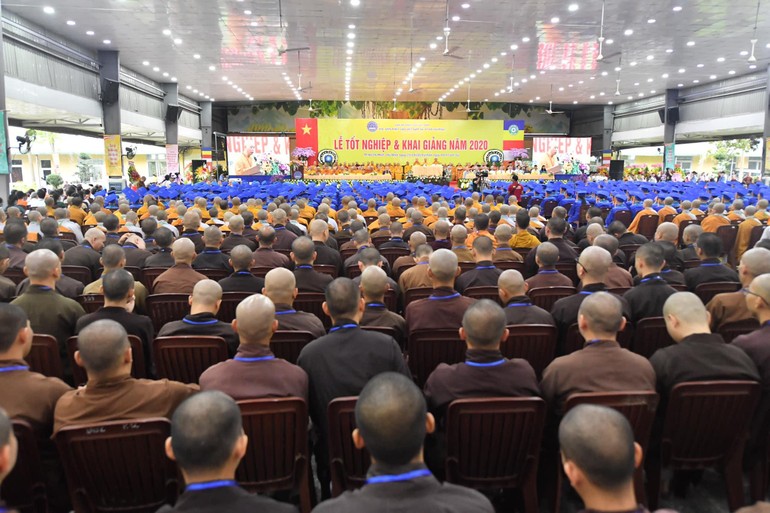 Lễ tốt nghiệp và tổng khai giảng năm 2020 tổ chức ở cơ sở 2 Học viện Phật giáo VN tại TP.HCM