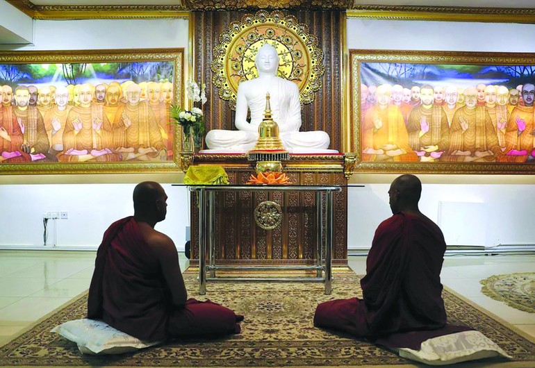 Chánh điện Mahamevnawa Buddhist Monastery ở Dubai, UAE - Ảnh: thenationalnews.com