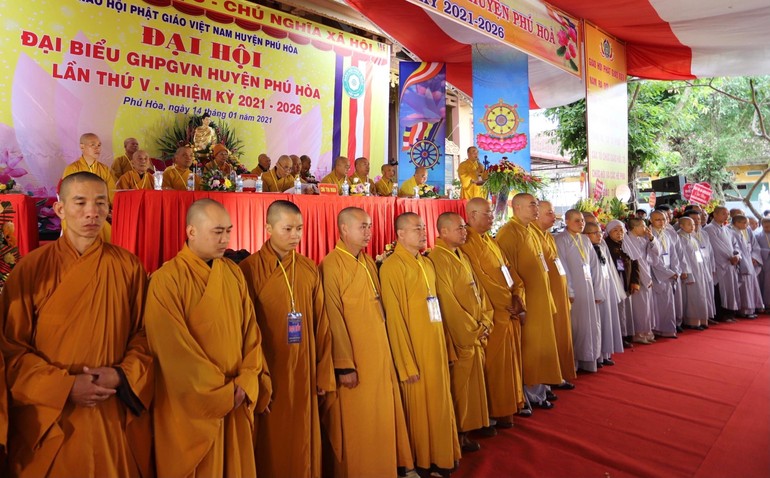 Tân Ban Trị sự Phật giáo huyện Phú Hòa ra mắt đại hội
