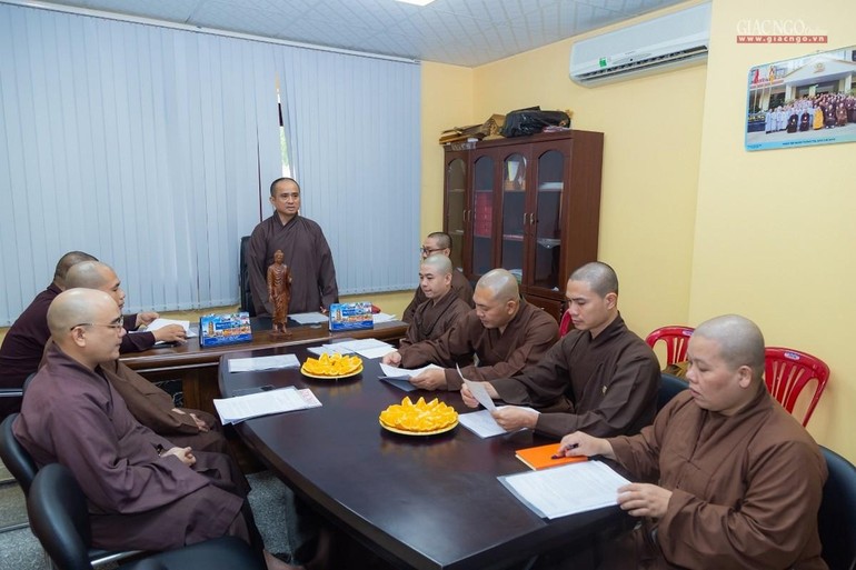 Thượng tọa Thích Tâm Hải phát biểu khai mạc buổi tổng kết hoạt động Phật sự năm 2020 