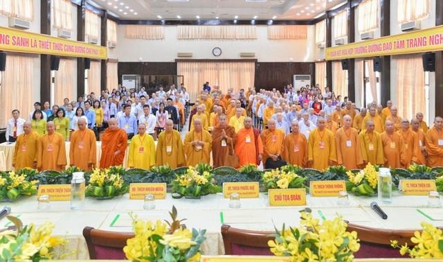 Nghi thức tại Đại hội đại biểu Phật giáo thành phố Vũng Tàu lần thứ VII nhiệm kỳ 2021-2026